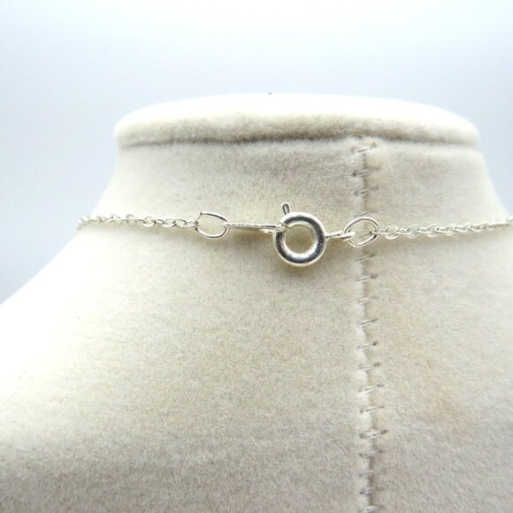 Minnesota State Necklace 18" Silver Tone Round State Pendant Heart Charm - Picture 6 of 6